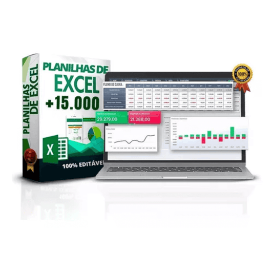 Super Pack + 15.000 Planilhas Excel Prontas Editáveis + Bônus - Radali Shop