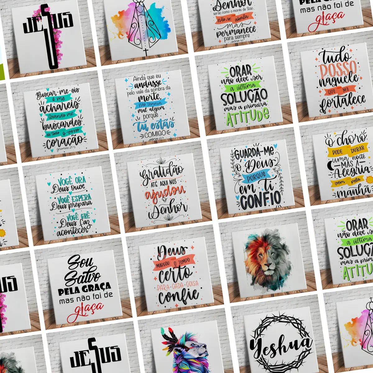 Pack 200 Artes Premium Gospel Lettering Para Canecas + Bônus