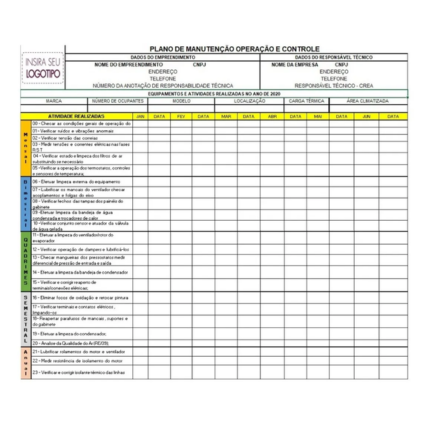 Planilha Pmoc Editável Para Responsável Técnico Empresa