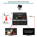 Chaveador Swither Seletor Divisor Hdmi 2.0 2x1 1x2 4k 60Hz - Radali Shop