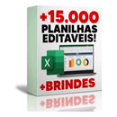 +15.000 editable Excel spreadsheets package with bonuses and laptop display