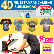 Mega Pacote Estampas Sublimação Camisa Camisetas