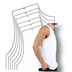 9 Moldes Profissionais Regata Masculina Modelagem Gabarito Camiseta - Radali Shop
