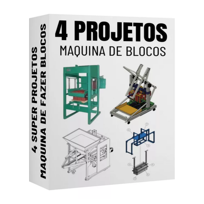 4 Projetos Maquina De Fazer Blocos Cimento Concreto Poedeira