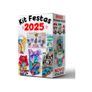 Kit 2025 Festa Prontas Arquivo Corte Silhouette Topo De Bolo - Brinde e programa edição.