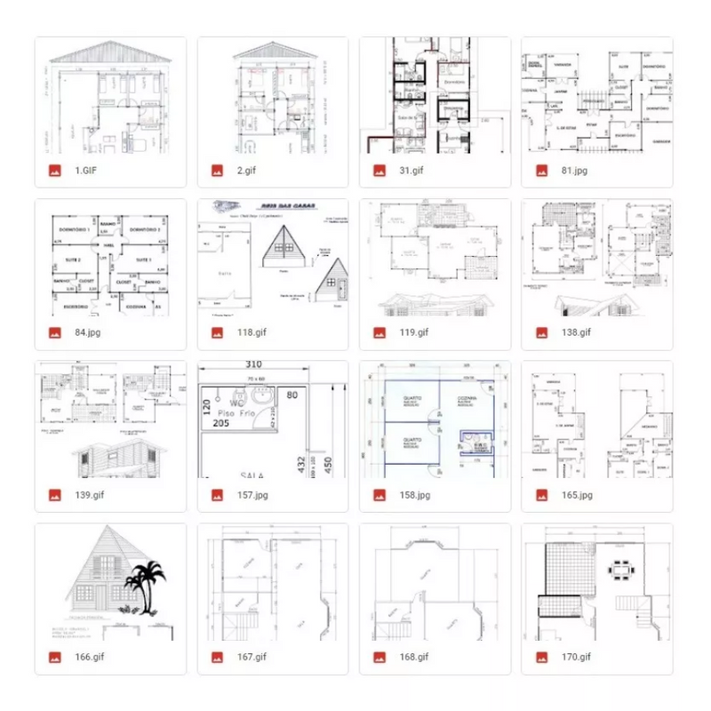 245mil Projetos Autocad Casas Prontos - Planta Baixa Engenharia Civil Dwg Rvt Skp