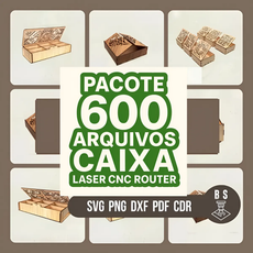 Pack +600 Caixas Vetores Arquivo Corte Laser Mdf cnc router