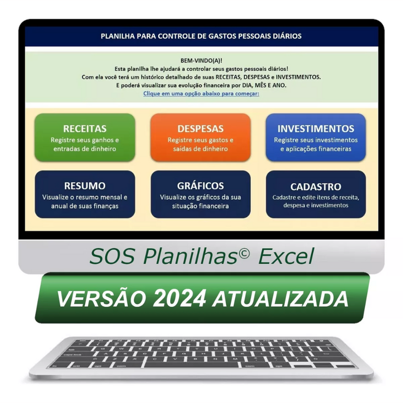 Planilha Controle Financeiro Pessoal Gastos Despesas Mensal e Diário Familiar Organizar Finanças