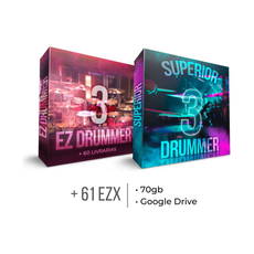 Ezdrummer 2 + Superior Drummer 3.2.2 + 53 Ezx + Midi Pack