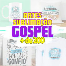 Pack 200 Artes Premium Gospel Lettering Para Canecas + Bônus