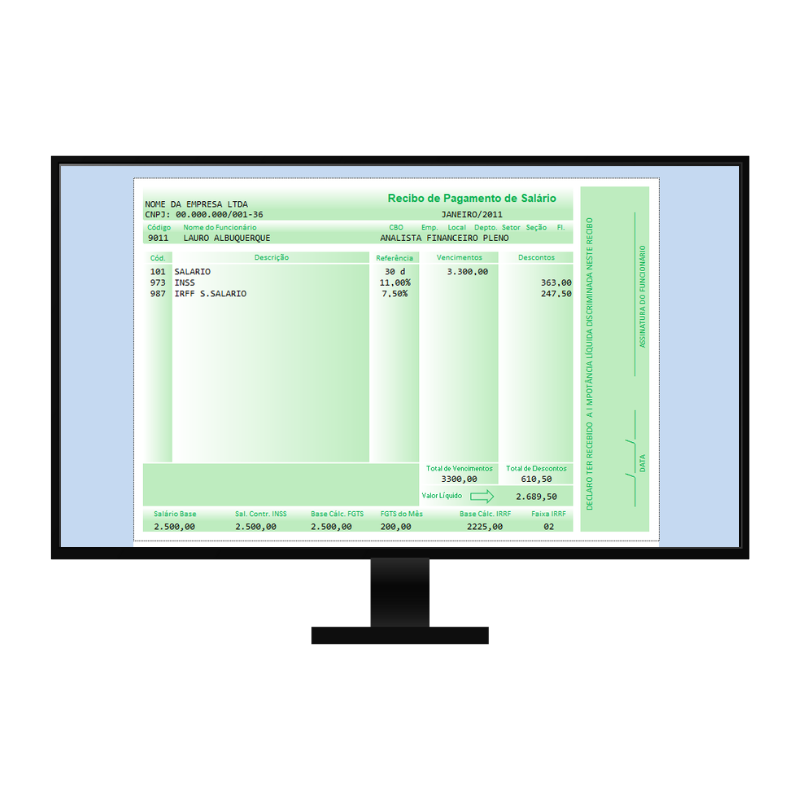 Spreadsheet - Payslip 3 Editable Templates for Printing in Excel