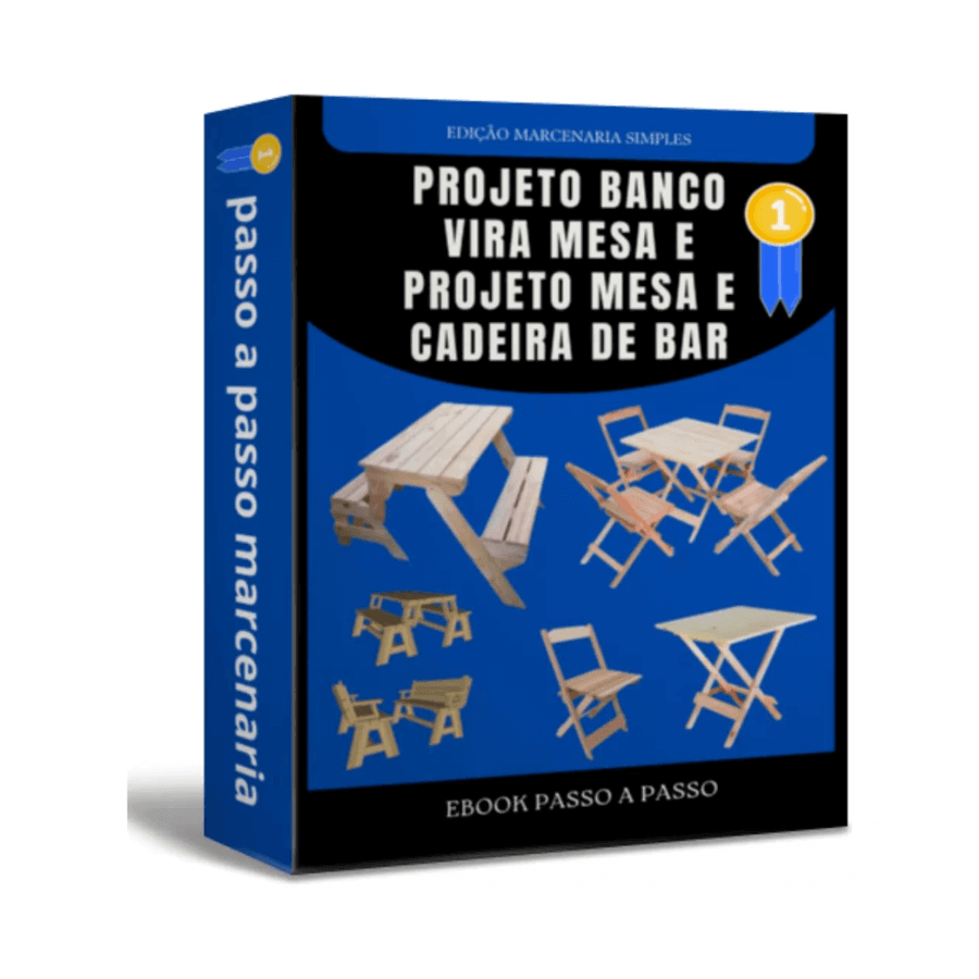 Projetos Banco que Vira Mesa De Jardim + Mesa De Bar e Cadeira - Radali Shop