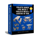 Projetos Banco que Vira Mesa De Jardim + Mesa De Bar e Cadeira - Radali Shop