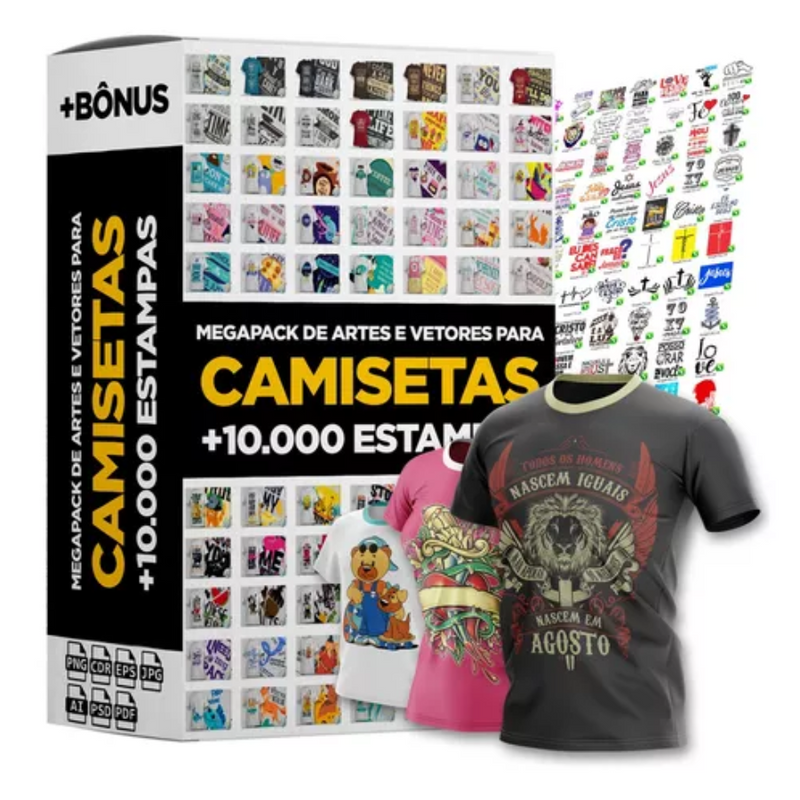 Megapack Artes e Vetores Para Estampas De Camisetas