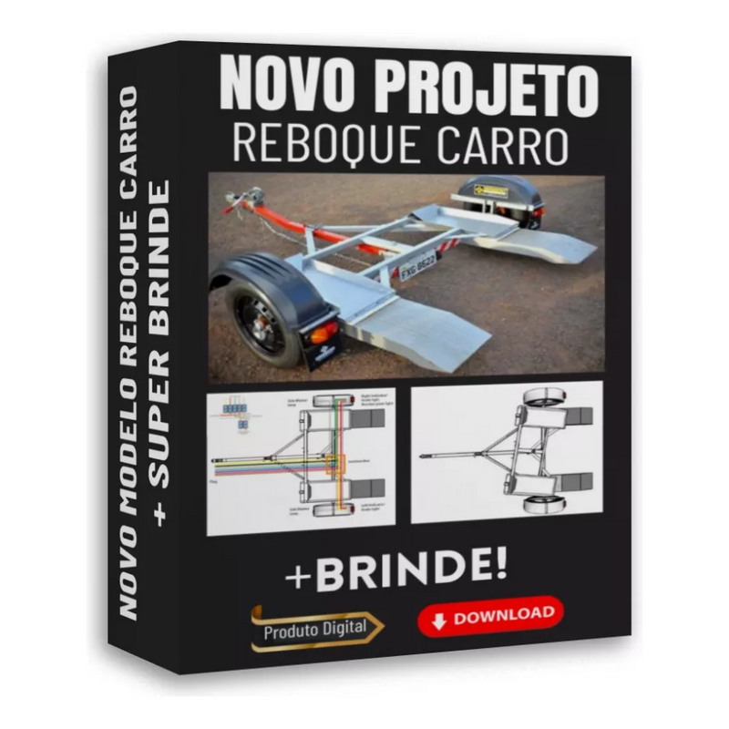 Projeto Carretinha Reboque De Carro Asa Delta Novo Modelo