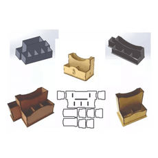 Vetores Porta Guardanapo E Sachê Cnc Laser Router Dxf - Radali Shop