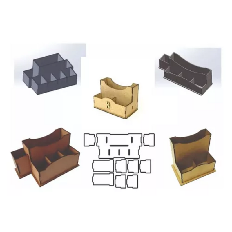 Pacote Vetores Porta Guardanapo E Sachê Cnc Laser Router Dxf