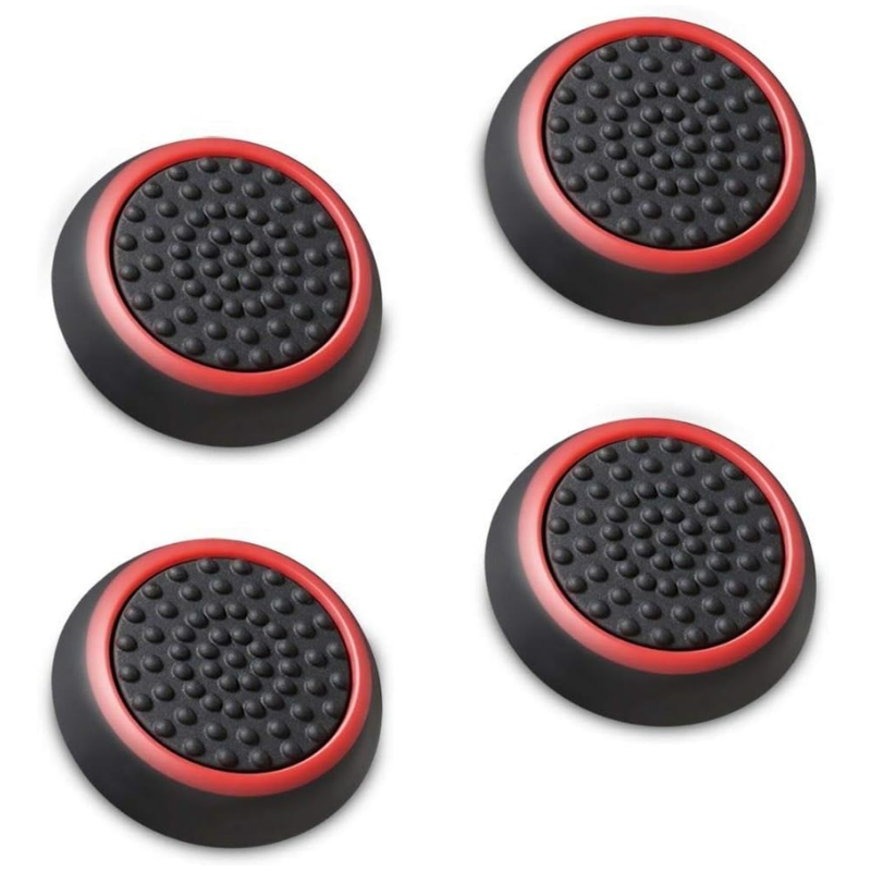 2 Pares de Grips de Goma Protectores Negros con Verde Azul Rojo Blanco para Xbox Series SX One Ps4 Ps5 Playstation