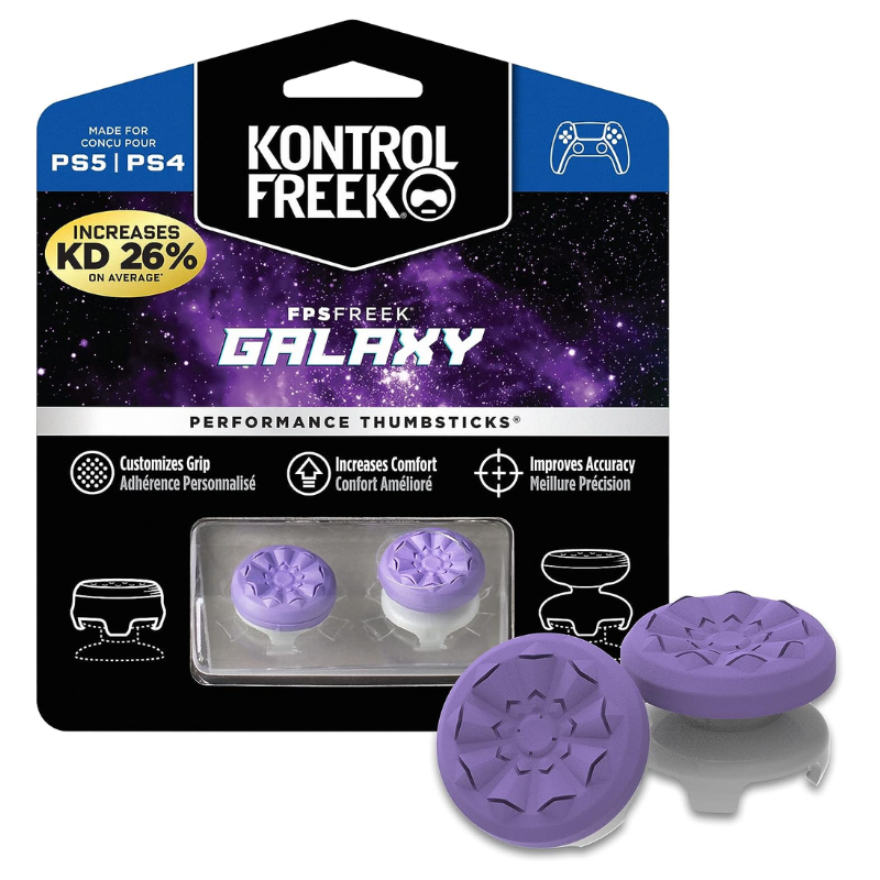 Grip Kontrol Freek Galaxy Roxo c/ Branco Kontrolfreek Ps4 Ps5 Playstation