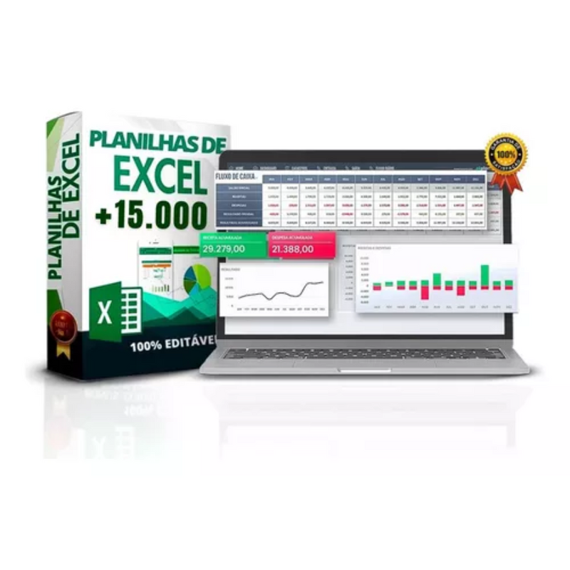 Super Pack + 15.000 Planilhas Excel Prontas Editáveis + Bônus