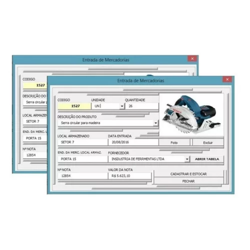 Planilha Controle de Estoque Sistema De Almoxarifado Inventário Entrada Saida Em Excel