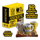 Pack De Artes Nordeste Para Sublimação De Canecas Nordestinas sertão - Radali Shop