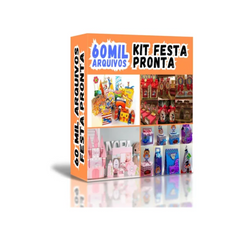 Kit Festa Pronta De Aniversário Arquivo Silhouette Topo Bolo