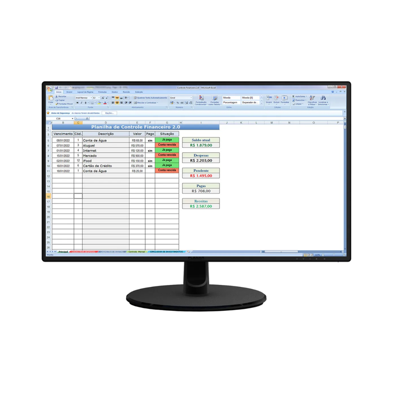 Planilha Controle Financeiro Pessoal Simples Fácil De Usar