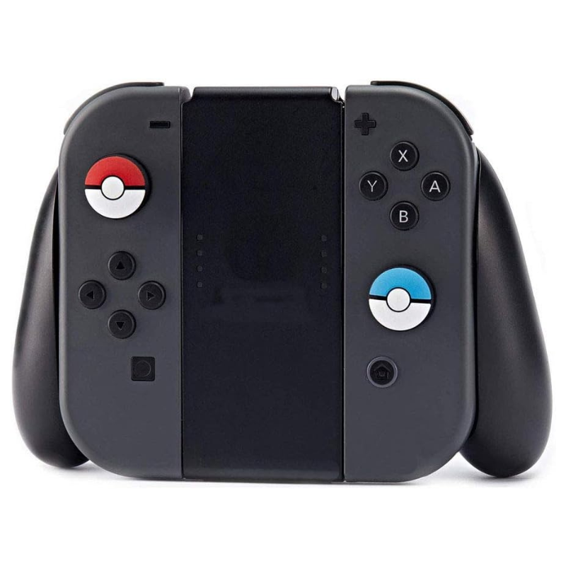 Grip Borrachinha Para Joy-con Pokébola Pokemon Nintendo Switch Vermelho e Azul