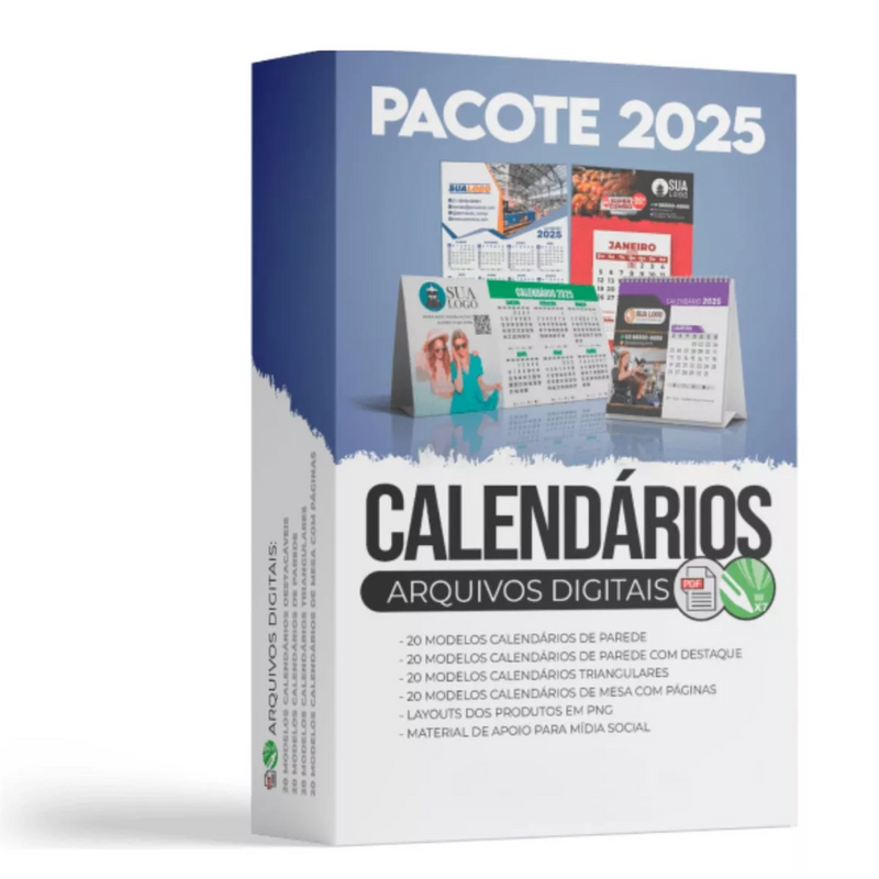 Digital Archive Combo Calendars 2025 Editable Commercial