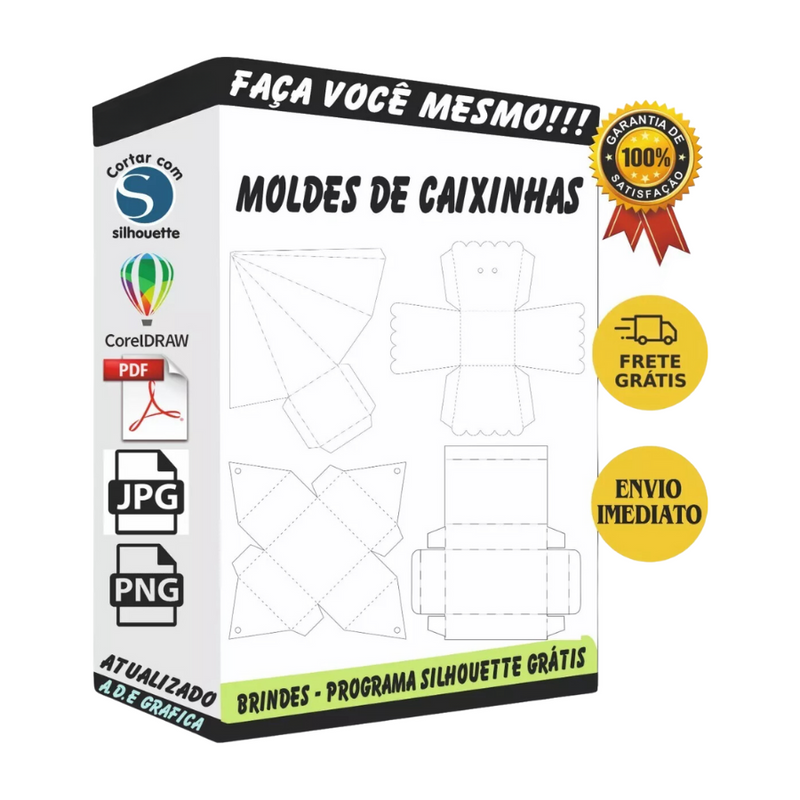 8.000 Moldes Limpos Caixinhas Caixas Presentes Festas Studio Pdf Png Corel