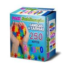 +250 Artes Autismo Caneca e Camiseta Sublimação Cdr E Canva