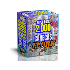 Pack 1900 Arts Para Sublimação Canecas- Flork Bento +brindes