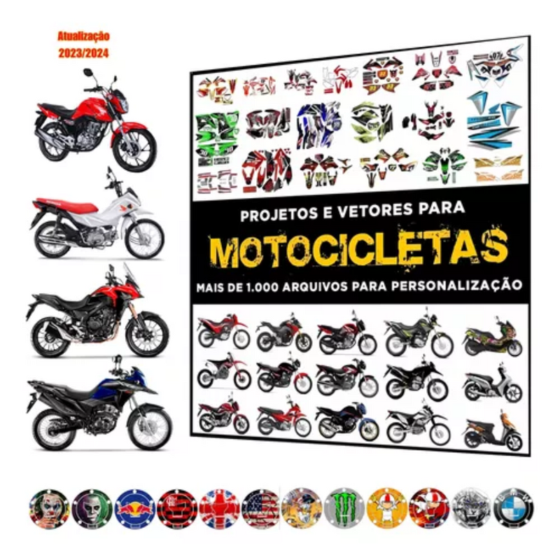 Pack De Adesivos E Vetores Para Motocicletas Motos Veículos Arquivos Cdr Pdf