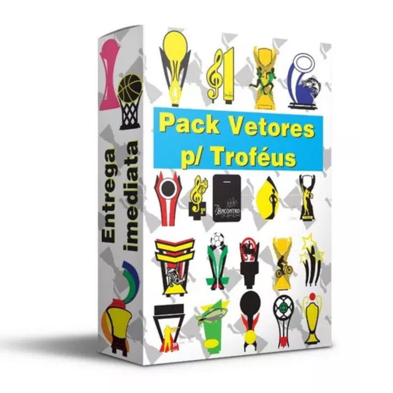 Pack Vetor para Troféus Arquivos Digitais Vetores Corte Mdf