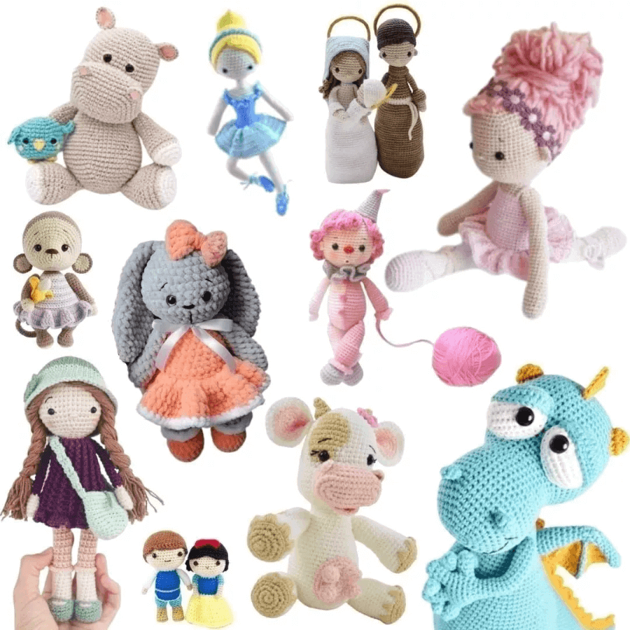 8.000 Receitas Amigurumi Arquivos Atualizadas Moldes Apostilas + Vídeos - Radali Shop