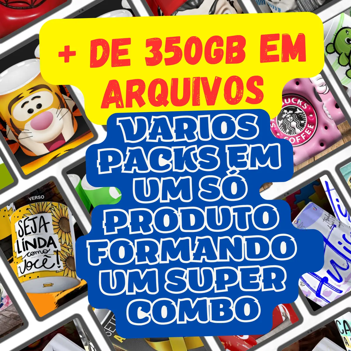 Pacote +25000 Imagens Arquivos Artes Digitais Para Canecas