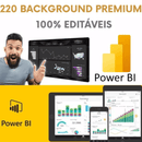 220 premium editable backgrounds for Power BI, featuring analytics visuals and user engagement.