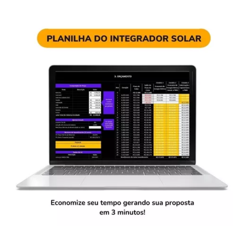 Hoja de cálculo para propuesta comercial automática de energía solar fotovoltaica