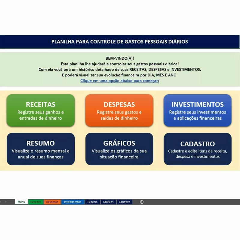 Hoja de cálculo de control financiero personal Gastos Finanzas mensuales