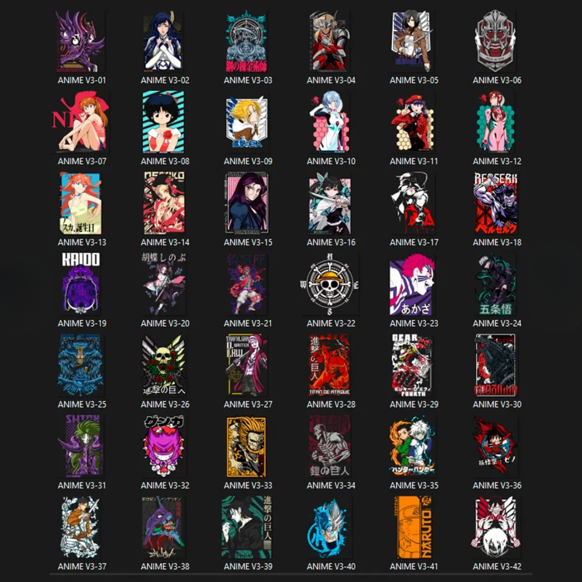 Pacote 1000 Vetores De Anime + Bonus