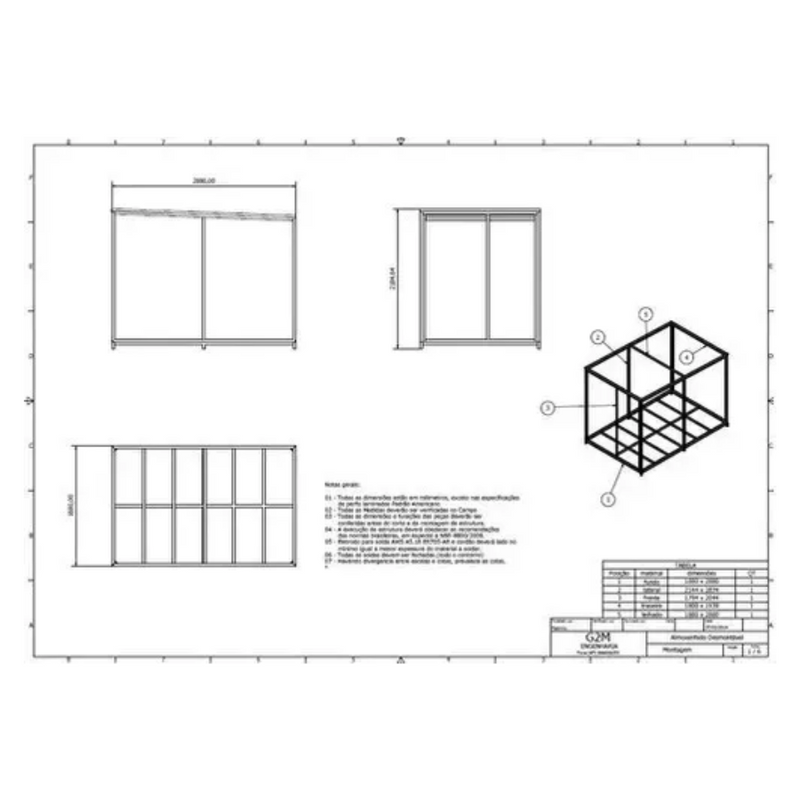 Projeto Detalhado Container Almoxarifado Desmontável