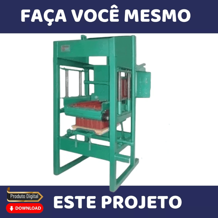 4 Projetos Maquina Fazer Blocos Cimento Concreto Poedeira - Radali Shop