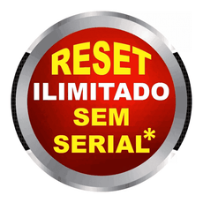 Selo vermelho com texto amarelo 