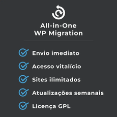 All In One Wp Migration Ilimitado + Todas As Extensões