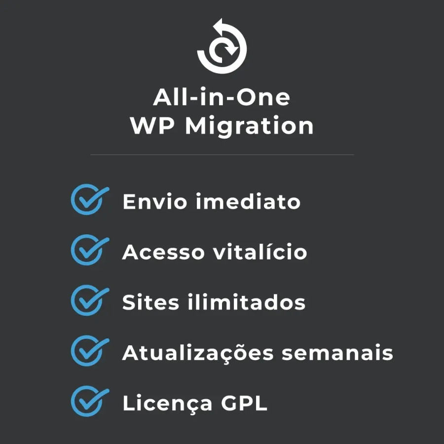 All In One Wp Migration Ilimitado + Todas As Extensões
