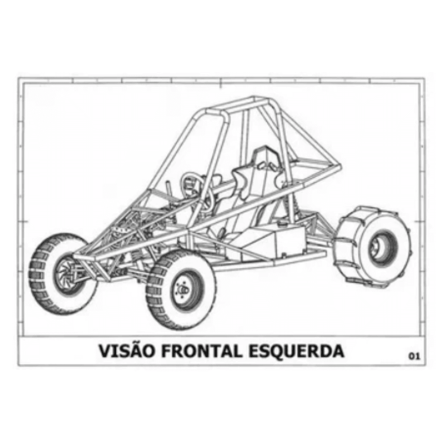 Projeto Para Construir Kart 1 lugar Cross Detalhado Port Pdf Buggy Gaiola - Radali Shop