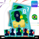 Sua Figurinha Personalizada Copa do Mundo 2026 (Brasil) | Editável no Canva