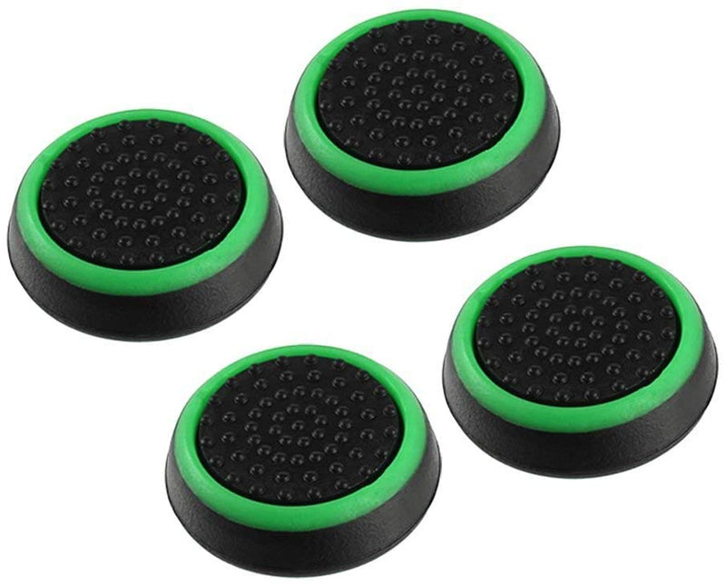 2 Pares de Grips de Goma Protectores Negros con Verde Azul Rojo Blanco para Xbox Series SX One Ps4 Ps5 Playstation