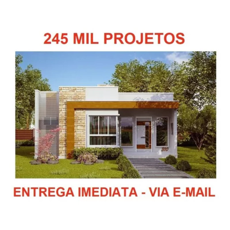 245mil Projetos Autocad Casas Prontos - Planta Baixa Engenharia Civil Dwg Rvt Skp